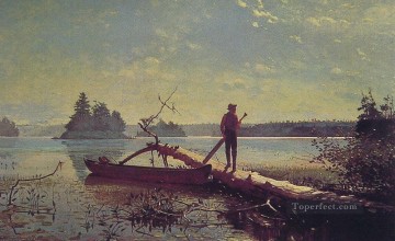 ウィンスロー・ホーマー Painting - アディロンダック湖写実主義の海洋画家ウィンスロー・ホーマー